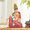 Harz Zen Wasser Mond Göttin Kwan Yin Guanyin Statue Figur Teeraum Meditation Heimdeko Geschenk