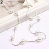 Necklace Single Layer Adjustable Alloy Women Faux Pearl Clavicle Chain for Wedding