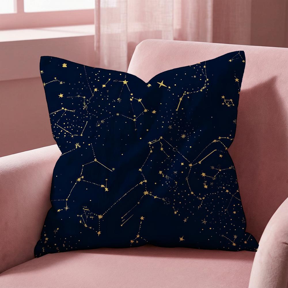 The Starry Sky Cushion Cover MultiScene Pillow Cover for Home Car Reversible Soft Durable for Daily Use