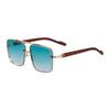JYL TS Men's Square Cut-Edge - Wood-Grain Temple Trendy Sun Eyewear ZZC-7563