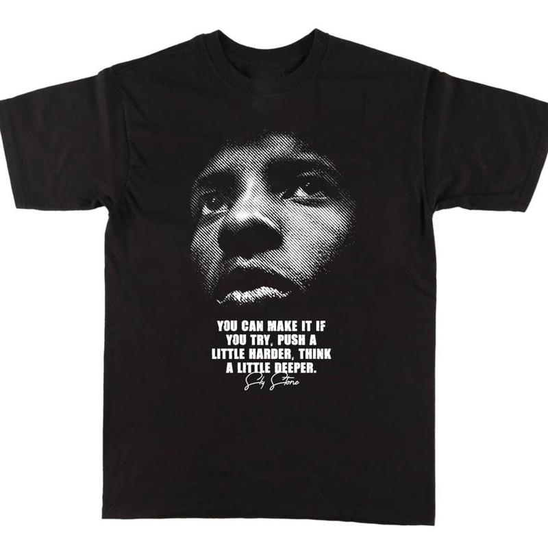 T-shirt avec citation Sly Stone, Signature pour les Fans S 5Xl, Uh1181 S