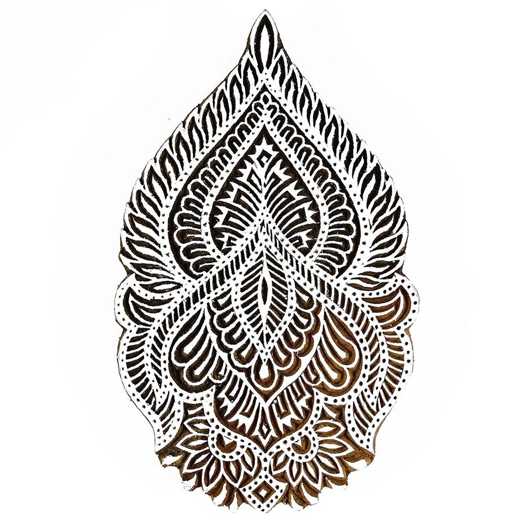 Indian Wood Printing Block Stamps Floral Stamp Hand Craved Ethnic Textile