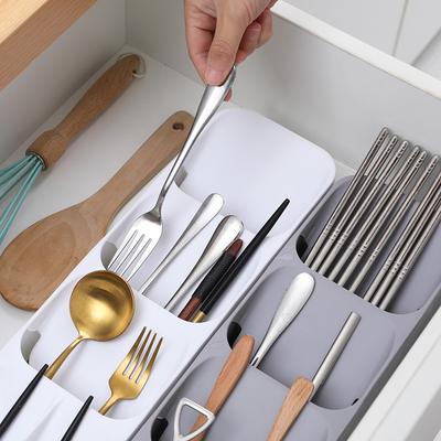 Drawer Organizer Tray Spoon Knife Fork Cutlery Separation Storage Box Kitchen Accessories