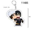 Attack on Titan Keychain: Acrylic Pendant featuring Captain Levi, Eren, Mikasa, and Armin.