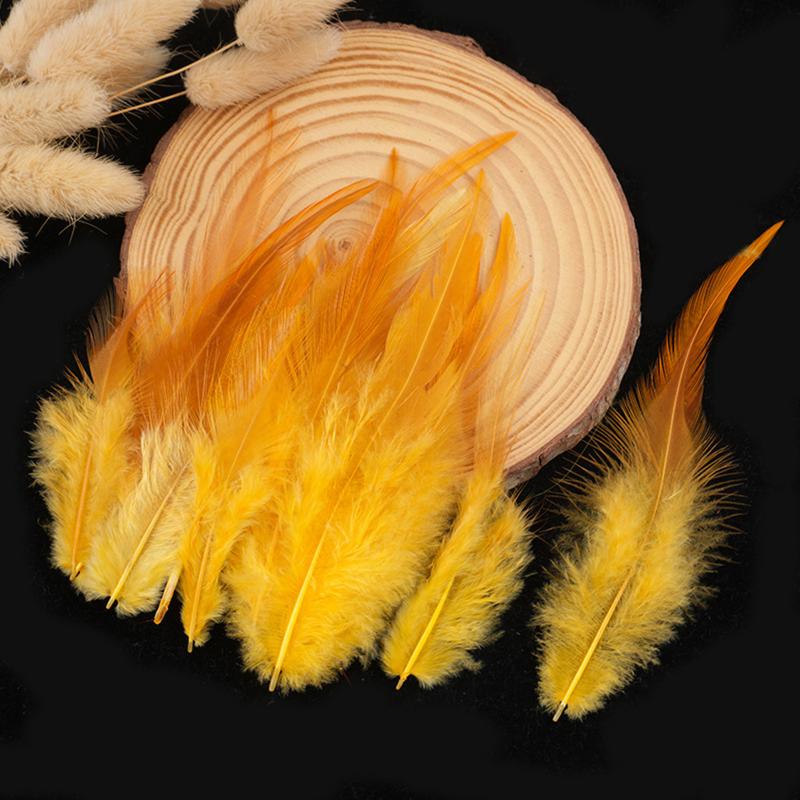 50Pcs Real Chicken Rooster Feathers 7-15cm For DIY Wedding Gown Decorations Handmade Home Crafts Projects