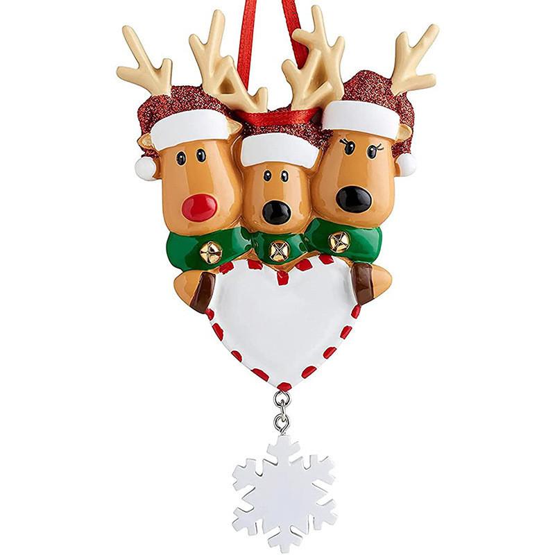 Beautiful Resin Christmas Ornaments Featuring Colorful Reindeer And Snowman Designs For Decor Holiday
