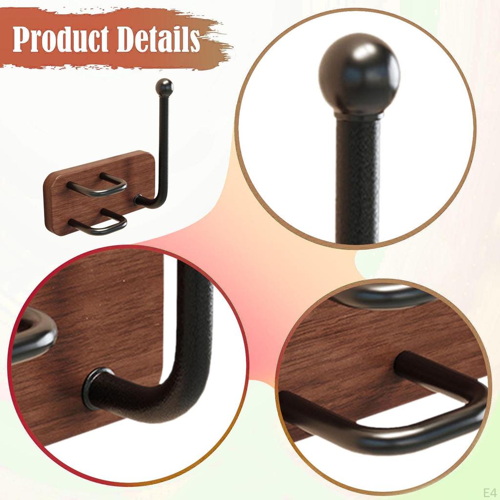 Brush And Comb Holder, Hair Tool Organizer, Made of Solid Wood, Easy To Install, Sturdy Compact,