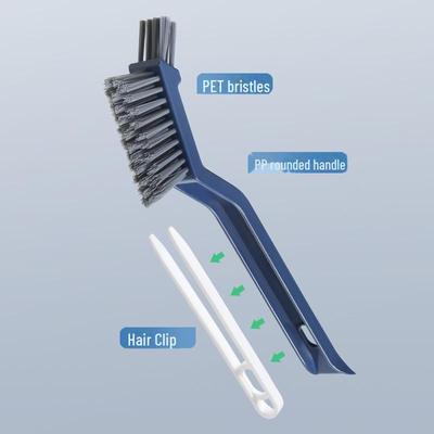 Spazzola da bagno 3-in-1 in plastica: Spazzola a setole per la pulizia di pavimenti, fughe e WC