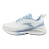 Anta Cloud Tracking Round Toe Lace-Up Cushioning Low-Top Running Shoes Women Sneaker White Blue 122415522-3