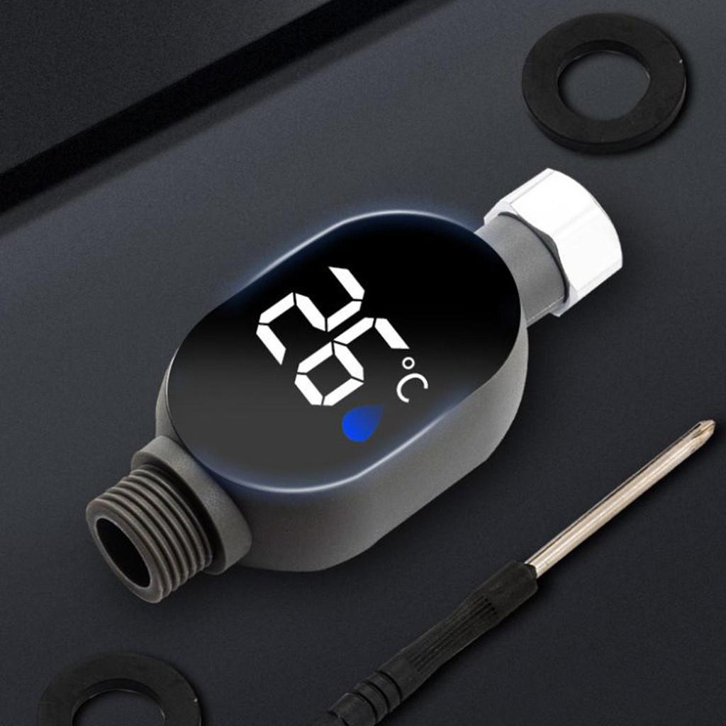 Schwarzes Badezimmer LED Display Wasserdicht Haus Wasser Dusche Thermometer Wasser Genaue Temperaturmessung Messgerät Badezimmer