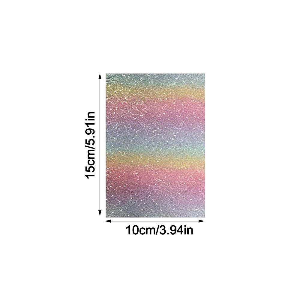 

DIY Handmade Baking Cloth Rainbow Glitter Bean Paste Fabric New Sequin Cloth Handmade Beads Toy Coarse-15*10CM