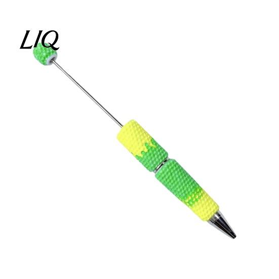 Novelty Rainbow Pens DIY Beadable Pen, Colorful Fancy Beaded Crafting Ballpoint Smooth Flow Gift for Students, Party Favors, Creative Office Supplies