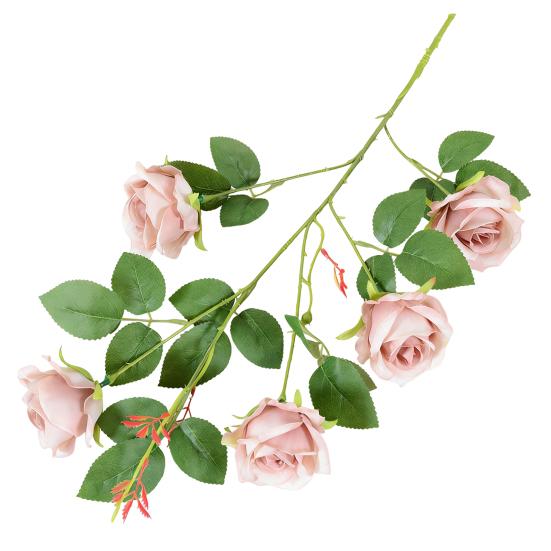 Artificial Rose Flowers for Flower Arrangement Faux Silk Rose Bouquet with 5 Heads Blooms for Parties Wedding Home Table Centerpiece