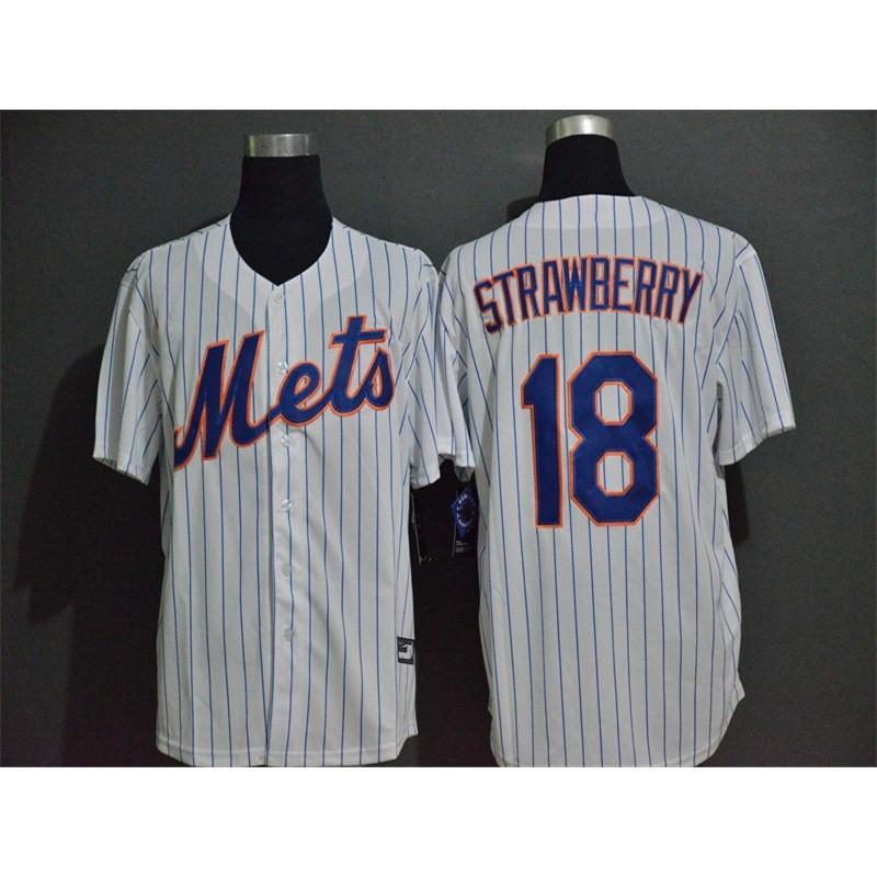 New York Mets MLB Baseball Jersey Unisex Stitched Fan Apparel Custom Number 12 18 20 48