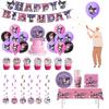 New Kuromi Party Supplies Set With Decorative Balloons And Tableware