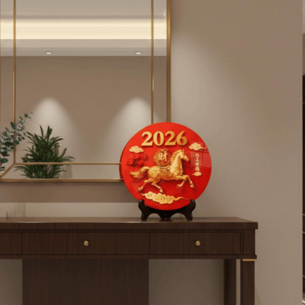 Wooden Photo Frame Decorations Horse Year Desktop Ornament  Tabletop Decoration