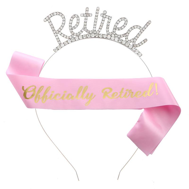 European and American Fashion Retirement Party Headband and Waist Belt Set