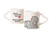 Black Russian Terrier, Chornyi Terrier - Cup with a Dog, Adorable Cup with a Heart-shaped Handle, Universal Gift from the Brand