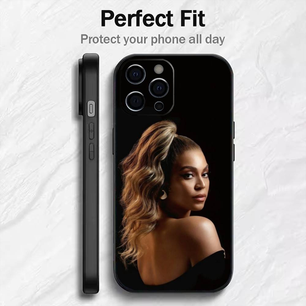Cowboy Carter B-BeyonceS Phone Case For iPhone17,16,15,14,13,12 Plus,Max Soft Silicone Black Cover