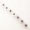 Rare Rhodolite Gemstone 925 Sterling Silver Jewelry June Birthstone Bracelet 9" RB-7-18