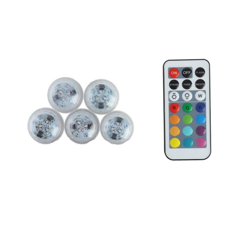 LED Underwater Light Adjustable Color Changing Submersible Pool Lamp for Outdoor Garden Pond Vase Accent Lighting