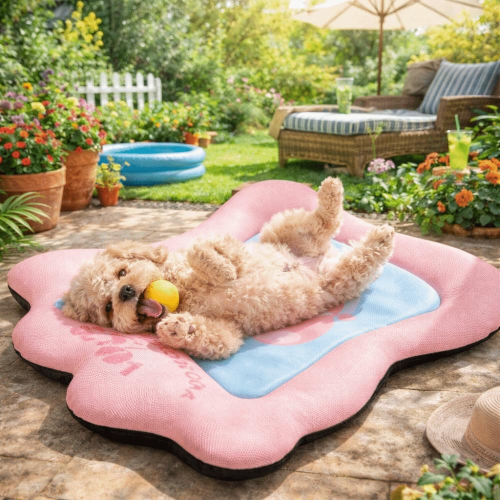 Non-slip Dog Sofa Bed Cartoon Pattern Pet Cooling Mat Cute Cat Nest Mat  for Cats Dogs Puppy