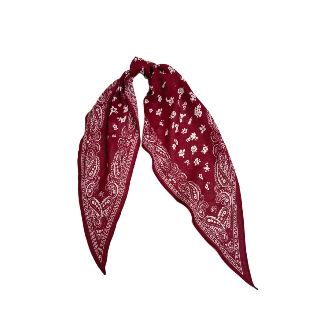 Classic Long-Staple Cotton Long Scarf Cashew Headband Headscarf Silk Scarf High-End Square Scarf Light Luxury Minimalist