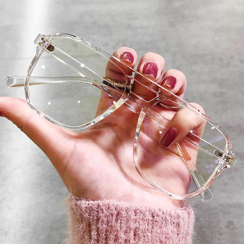 

Blue Light Blocking Transparent Square Glasses Frame Unisex Computer Goggles Precription Clear Reading Glasses Men +1 +2.5 +4.5 +600