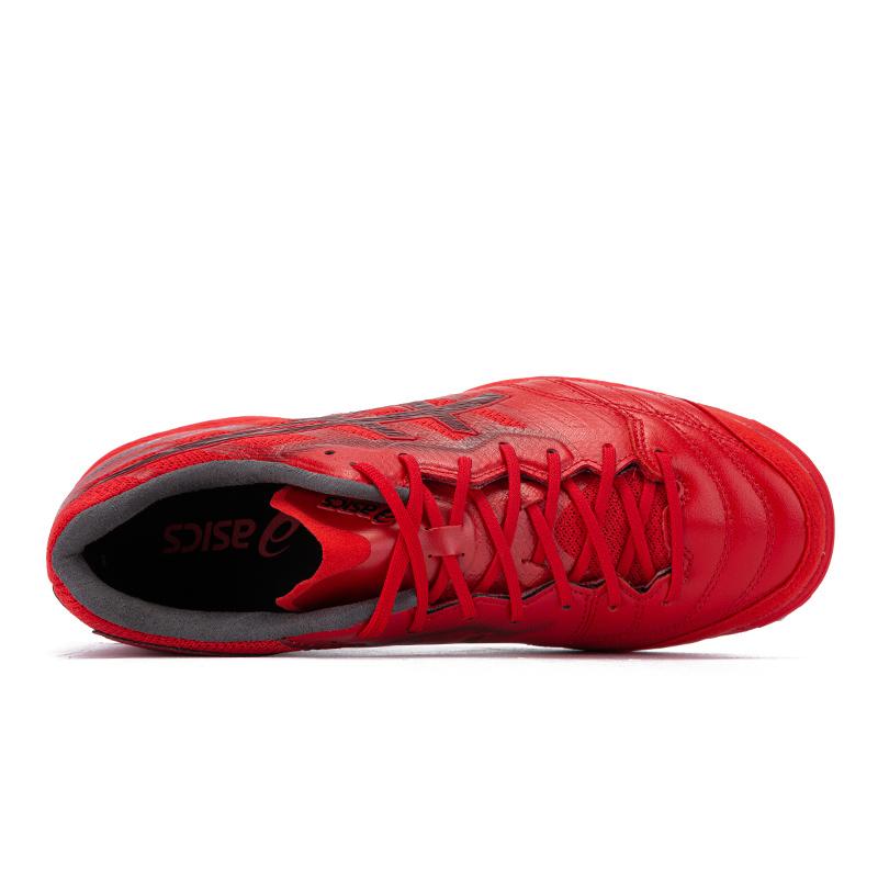 Asics Destaque K FF Kangaroo Leather TF (Rubber Studs) Durable Breathable Soccer Shoes Men Soccer Shoes Red 1111A218-600