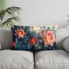 Home Decor Floral Pattern Rectangle Pillow Cover Suitable For Sofa Bedroom Car Pillow Cover Cushion Rectangular Back Cushion
