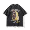 American Hip-Hop Portrait Direct Injection Printing Long-Sleeved T-Shirt Autumn Retro Crew Neck Sweater For Men And Women