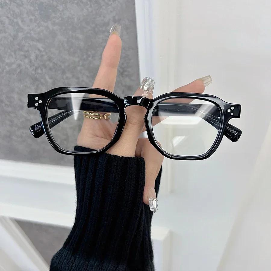 Square Anti Blue Light Glasses Fashion Retro Classic Women Men Computer Gaming Eye Protection Plain Spectacles
