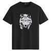 Classic Wolf Head Printed Design: Seven Wolves Men's Modal Printed Short Sleeve Round Neck T-shirt