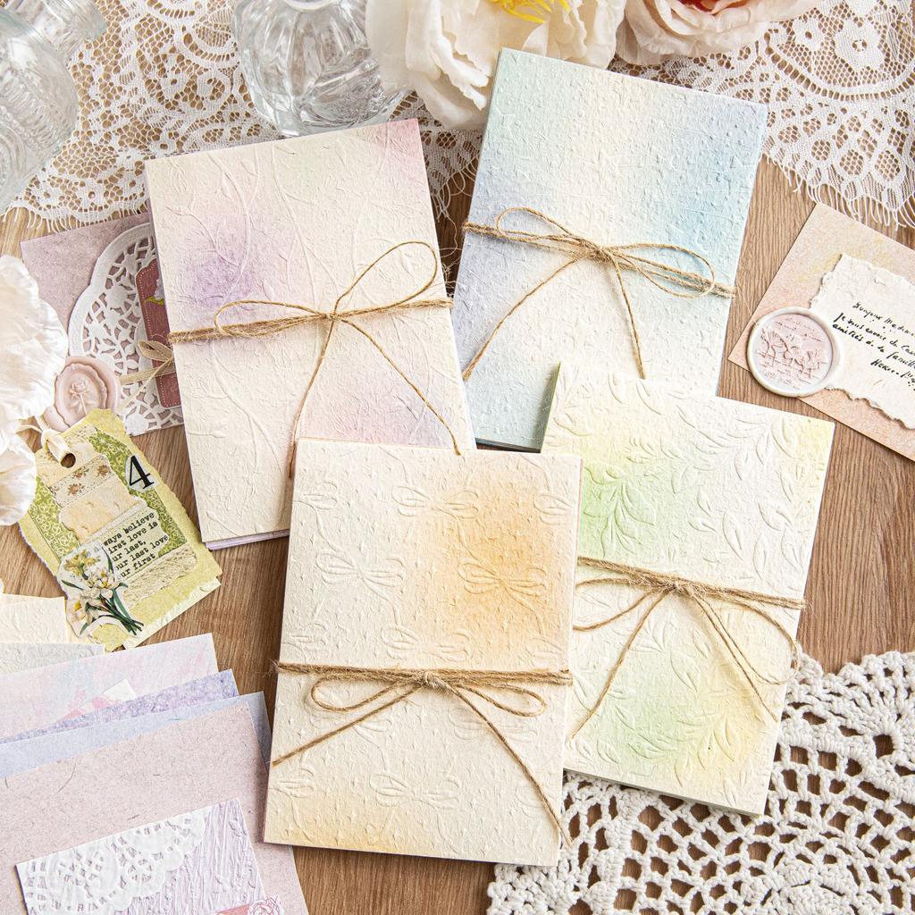 23 pcs Salt watercolour gradation pattern material paper Decorative Hand Account Diary Album Junk Journal Background paper
