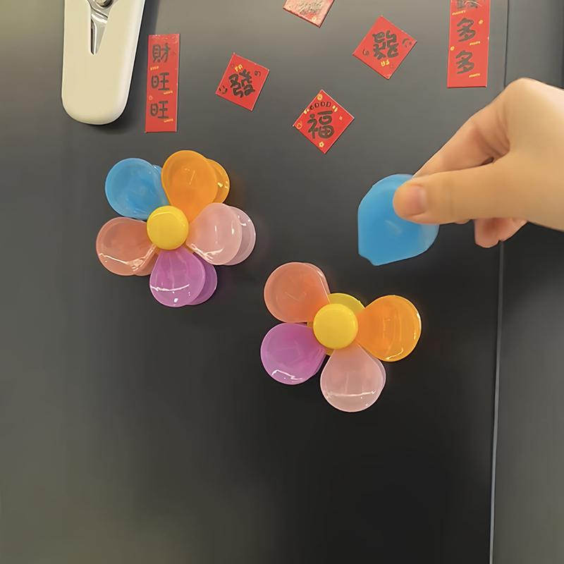 2'si 1 Arada Manyetik Buzdolabı Mıknatısları Çiçek Tipi Çok Fonksiyonlu Gıda Saklama İçin Mühürleme Klipsleri Gıda Mühürleme Klipsleri Mutfak Aksesuarları