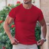 Herren Sommer Sport und Freizeit Vertikaler Streifen Stehkragen T-Shirt