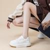 Leather platform early spring new sports height increase lightweight single shoes