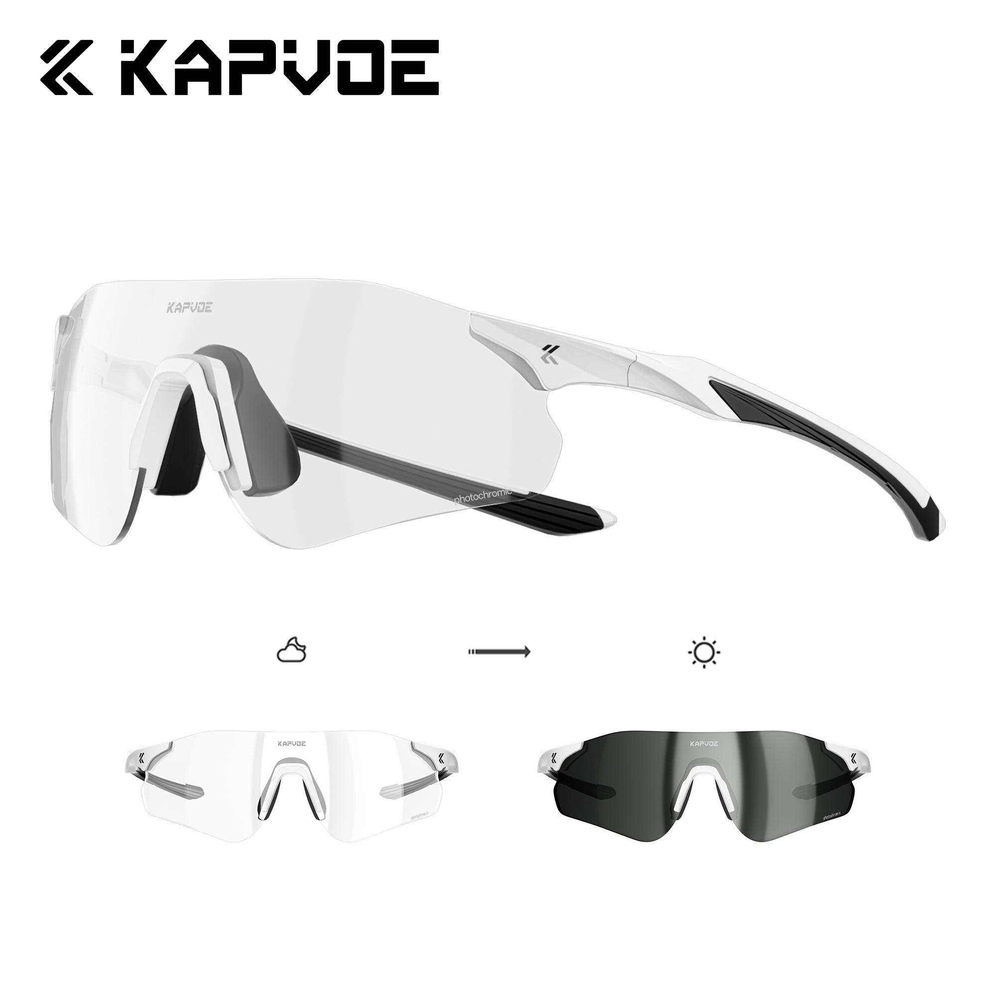 

Kapvoe Photochromic Running Sunglasses Women Men Cycling Glasses Bike Glasses UV400 Bike Eyewear MTB Sports Bicycle Goggles 2026 1 lens