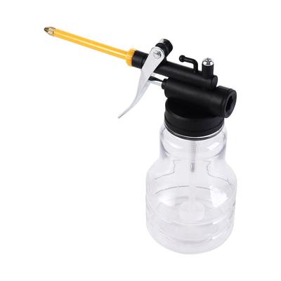 Portable Lubrication Oil Can High Pressure With Oil Spray Hose Oiler Pump 250ml Plastic Car Oil Pot Bottle Hand Pump