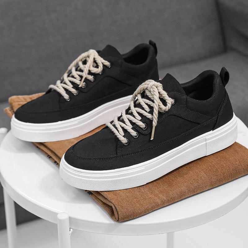 

Модная обувь PARZIVAL для мужчин, брендовая повседневная обувь для мужчин, удобные кроссовки, обувь на платформе, парусиновая обувь, обувь для ходьбы, кеды Tenis Masculino 44 чёрный