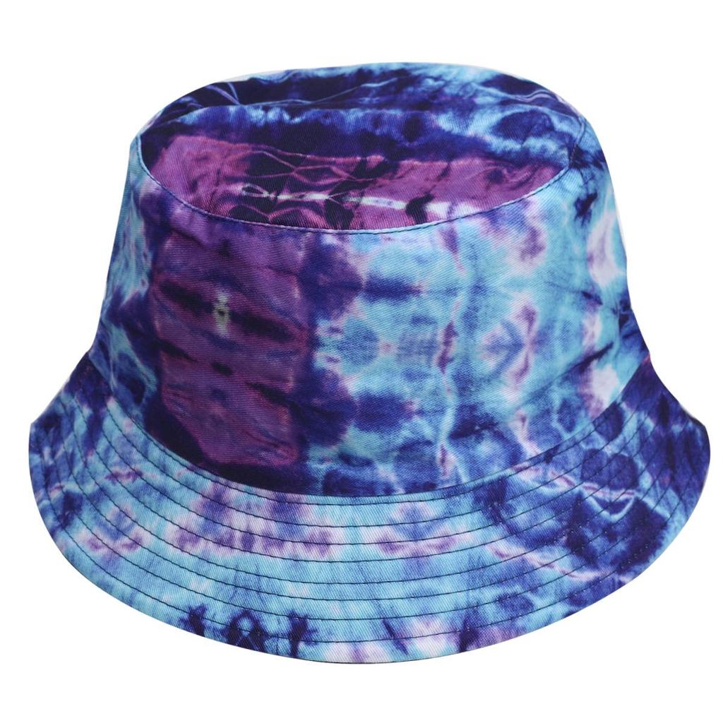 Europejsko-Amerykański Kapelusz Bucket Tie-Dye Chroniący Przed Słońcem: Dwustronny Design Graffiti dla Mężczyzn i Kobiet