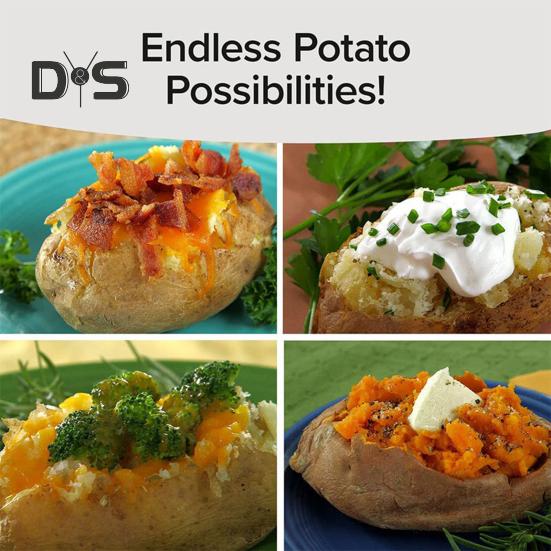 Napařovač brambor do mikrovlnné trouby pro kuchaře Křehké nadýchané brambory Bez BPA Slanina Bramborové konzervy Rovnoměrně uvařené bramborové hrnce Všestranný vařič brambor na pečení