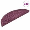 VidaXL Stair Treads 30 Pieces 56 X 17 X 3 Cm Dark Purple Semicircular 3365811