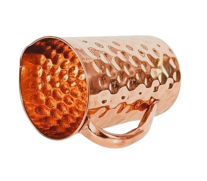 Jarra de Agua de Cobre TreegoArt Sin Junta Antiderrames Diseño Diamantado Martillado 2000 ML- (Paquete de 1)