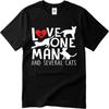 Cheap Tshirt Street Wear Summer Tshirt Black Love One Unisex And Several Cats Trendy Unisex Tees Unisexs Tshirt Classic Tshirt