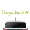 Car Stickers and Decals Rearview Mirror Decal I Love You Drive Safe Emblem Labels for Truck Bumper Vehicles Exterior Decor