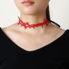 Ornament Temperament Flannel Thorns Collarbone Chain Halloween Witch Cosplay Gothic Necklace Woman