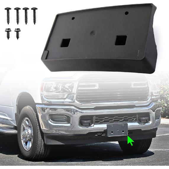 

Front License Plate Frame for Dodge Ram 2500/3500 / 4500/5500 2019 2020 2021 2022 2023 2024 2025 Front Bumper License Plate Holder Mounting Bracket