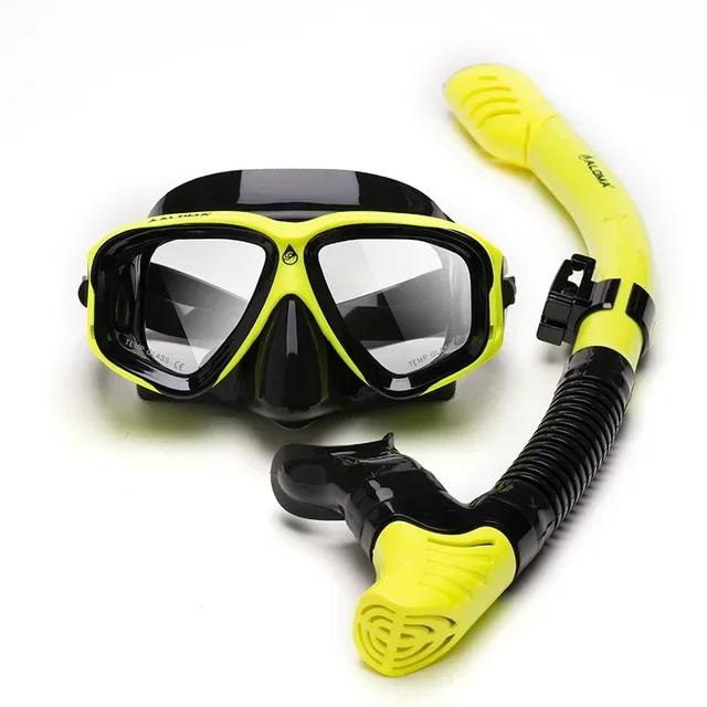 Scubal Diving Mask Snorkels  Set  Anti-burst myopia lenses  Anti-Fog adult Diving Swimming Easy Breath Tube  Snorkel Mask