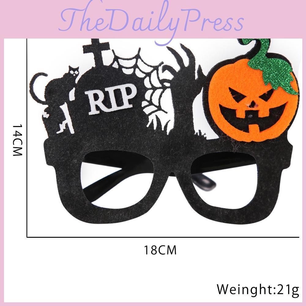 Halloween Eyeglasses With Spider Web And Zombie Head Cartoon Style Various Colors